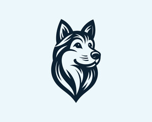 Fototapeta premium Dog logo design icon symbol vector illustration. 