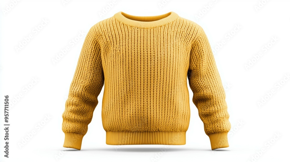 Poster A yellow sweater with a white background