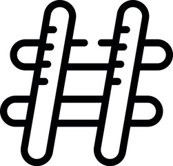 This vector illustration features a bold hashtag symbol, commonly used for connecting social media posts and online content