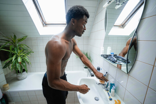 The man in the bathroom