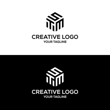 creative letter TSM design vector	