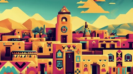 New Mexico Vibe: Infusing Cultural Elements for an Authentic Poster Design