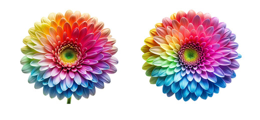 Flower with Stunning Gradient Effect on Transparent Background for Graphics