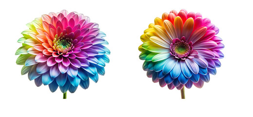 Flower with Stunning Gradient Effect on Transparent Background for Graphics