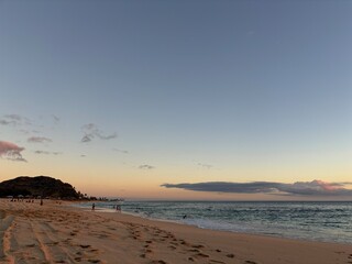 beautiful sunset on a hawaii beach 