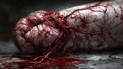 Blood Clot Close-Up Deep Vein Thrombosis Visible Redness and Swelling in the Leg Calf Area