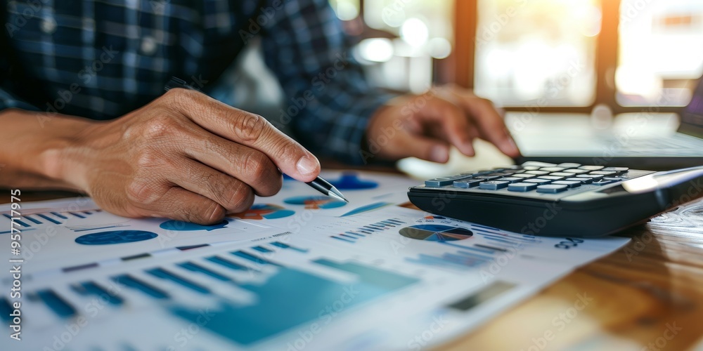 Aufkleber A financial controller overseeing budget allocations and expense management with precision
