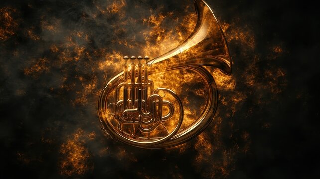 French Horn Wallpaper