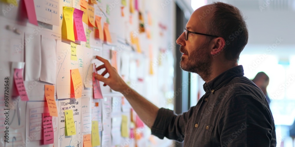 Leinwandbilder user journey mapping in ux design, emphasizing user-centric approaches to enhance product usability