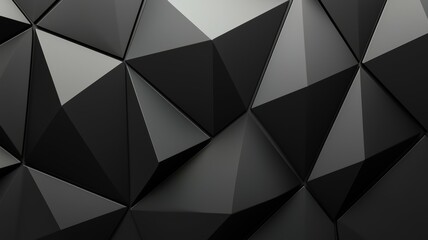 Fototapeta premium A black and white image of a triangle with a black background