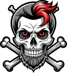 Crossbones and skull death flat png icon for apps and games. crossbone danger icon png,