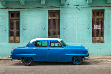 Vintage car on the streets of La Habana Vieja (Old Havana) in Cuba