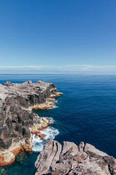 Coastal rocky landscape of Terceira island in the Azores