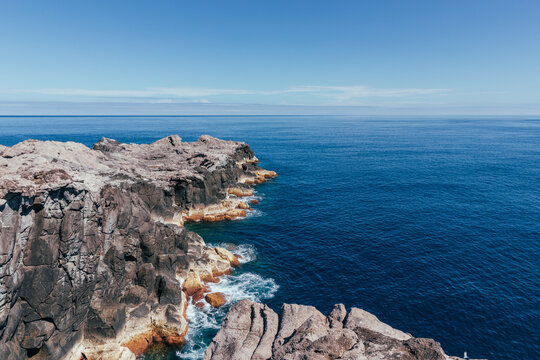 Coastal rocky landscape of Terceira island in the Azores