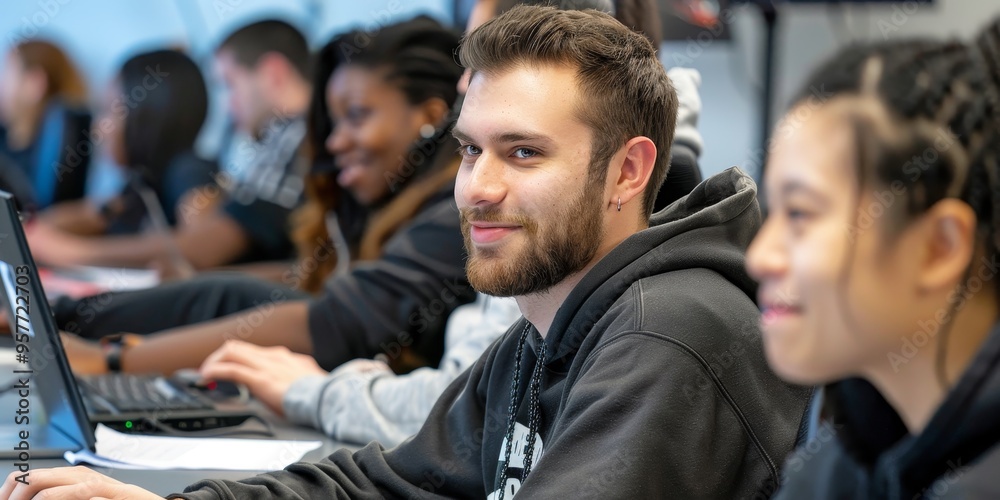 Leinwandbilder a coding academy offering intensive program training courses for aspiring software developers, promo