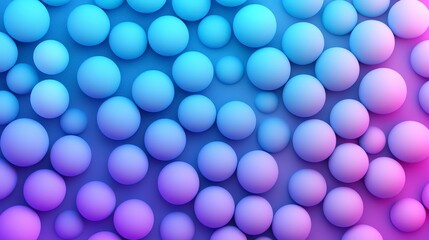 Tranquil Gradient Sphere Harmony - Blue to Turquoise to Lilac Spheres Arrangement