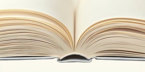 Fototapeta premium Open Book Pages with White Background
