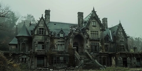 Fototapeta premium An aged deserted manor Residence