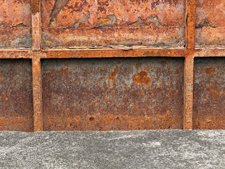 rusty metal plate background.