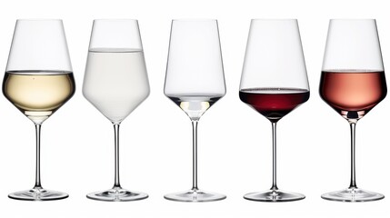 Wine Glasses: Elegant glassware for red, white, and champagne wines, each crafted to enhance the wine's flavor and aroma, ensuring an optimal tasting experience.
