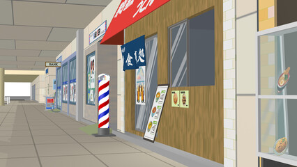 Naklejka premium アニメーションの背景（高架通り）