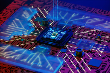 Illuminated Quantum Computer Processor