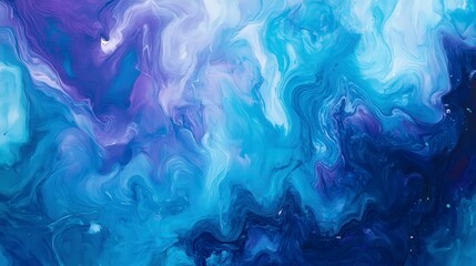 Harmony of Blues: Abstract Color Blends in Fluid Shapes and Forms