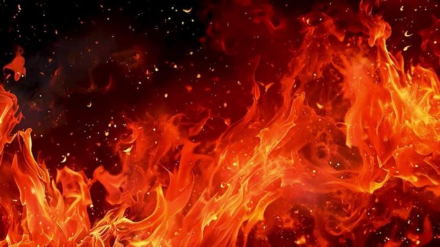 a fire  is shown