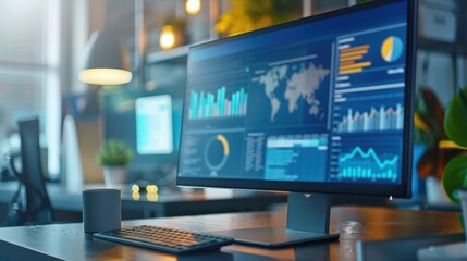Monitor: A screen that displays visual output from the computer, available in various sizes and resolutions, with adjustable height and tilt for ergonomic use.
