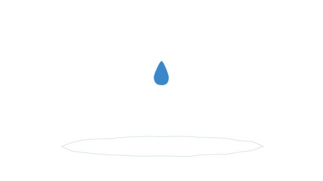 Water drop Animated footage element for motion graphic, on background seamless loop 
Animation on transparent background HD
