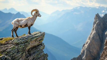 Majestic Mountain Goat on a Clifftop