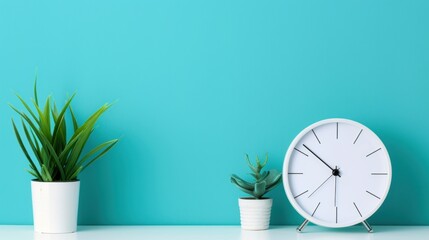 Clock: A practical timekeeping tool, often displayed on walls or desks, designed to help users stay punctual and manage their time efficiently with clear, precise readings.
