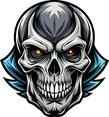 Skull death flat vector icons for apps and games. Human skull png file, 