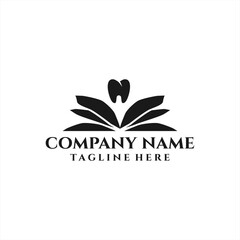Fototapeta premium tooth logo design, tooth and flower vector logo design, tooth icon, flower symbol