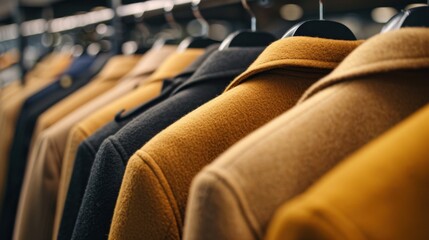 Obraz premium Coat Rack: A sleek, wall-mounted fixture with multiple hooks for hanging coats, jackets, and hats, designed to keep outerwear organized and easily accessible. 
