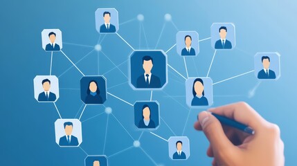 Human resources Human resources management recruitment employment, network headhunting concept 