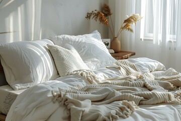 Interior of bedroom at home.