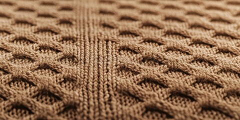 Brown Knitted Fabric Texture Background