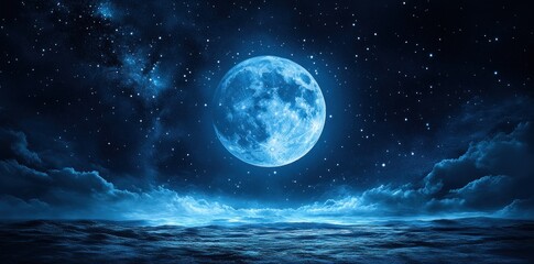 Full Moon Over a Dark and Stormy Sea