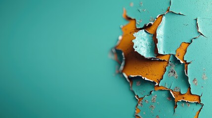 A corroded metal sign with peeling paint highlighting the visual effects of oxidation