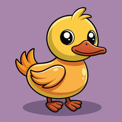 Cheerful Duckling Illustration