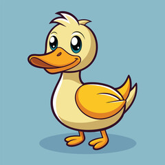 Cheerful Duckling Illustration