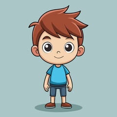 Happy Boy Cartoon Illustration