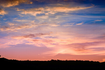 Puesta de sol en el cielo