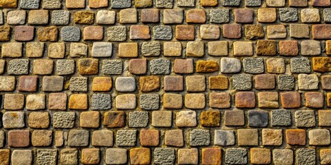Obraz premium Seamless cobblestone road and wall tile for background, cobblestone, road, wall, seamless, tile, texture, background