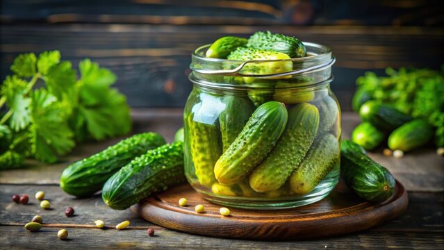 Fresh green pickled cucumbers, og?rek, malosolny, og?rki, kiszone, kwaszone, zielony, malosolne, pickled cucumbers