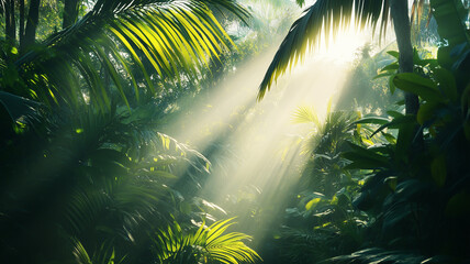 sunlight in the forest