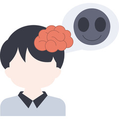 Think Happy Thought Illustration
