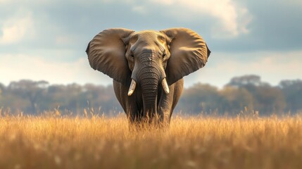 Fototapeta premium Elephant in the Grass