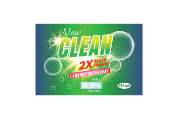 cleaner detergent powder label, cleaning product label, super clean laundry detergent, Laundry detergent product label template. Best for label production, packaging and advertising design